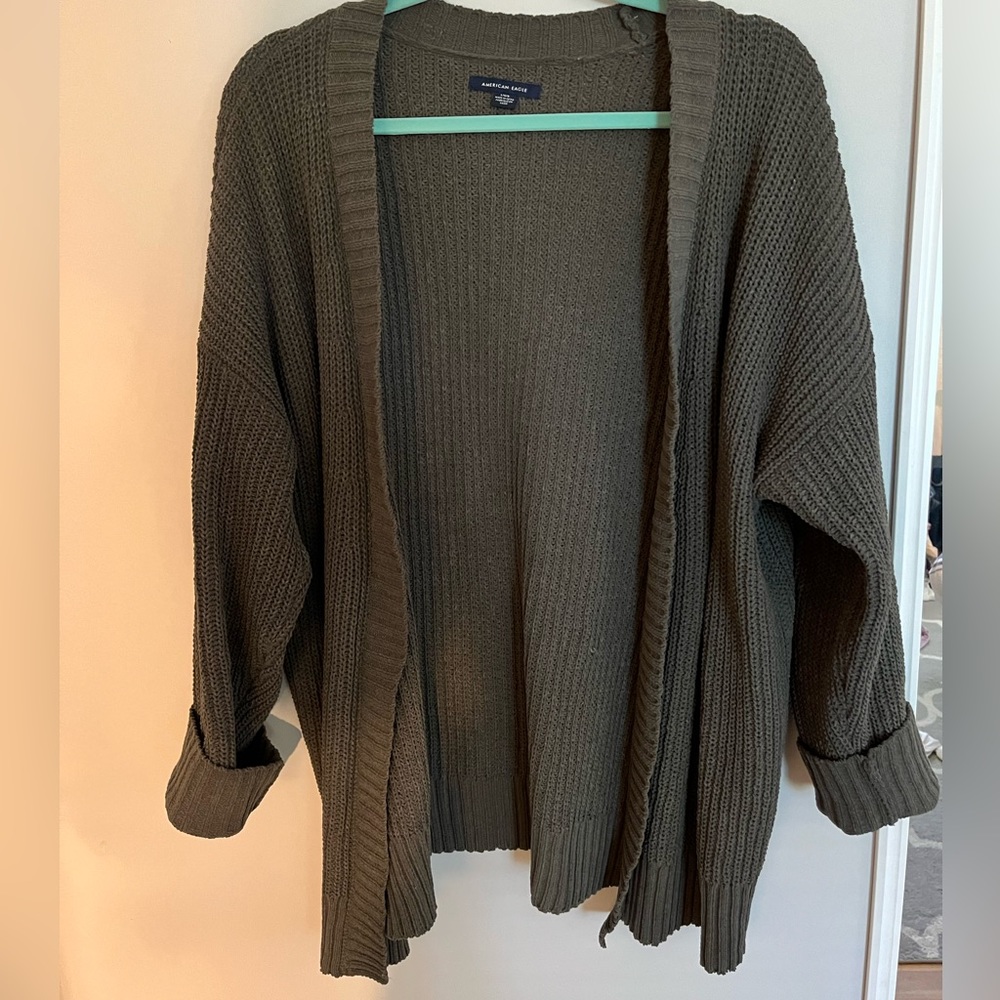 Dark green cardigan